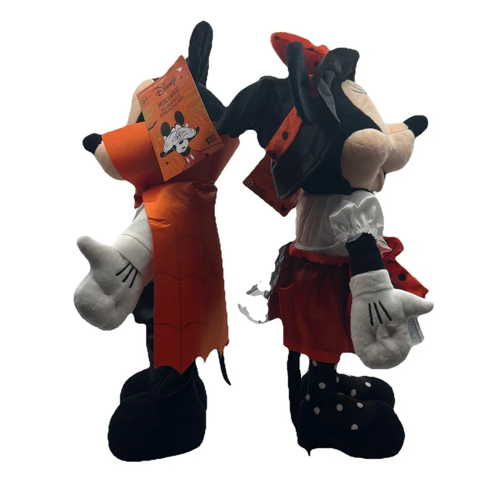 Disney Mickey Mouse Vampire & Minnie Mouse Witch Halloween 20 Inch Door Greeters